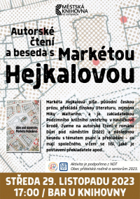 Autorské čtení a beseda s Markétou Hejkalovou